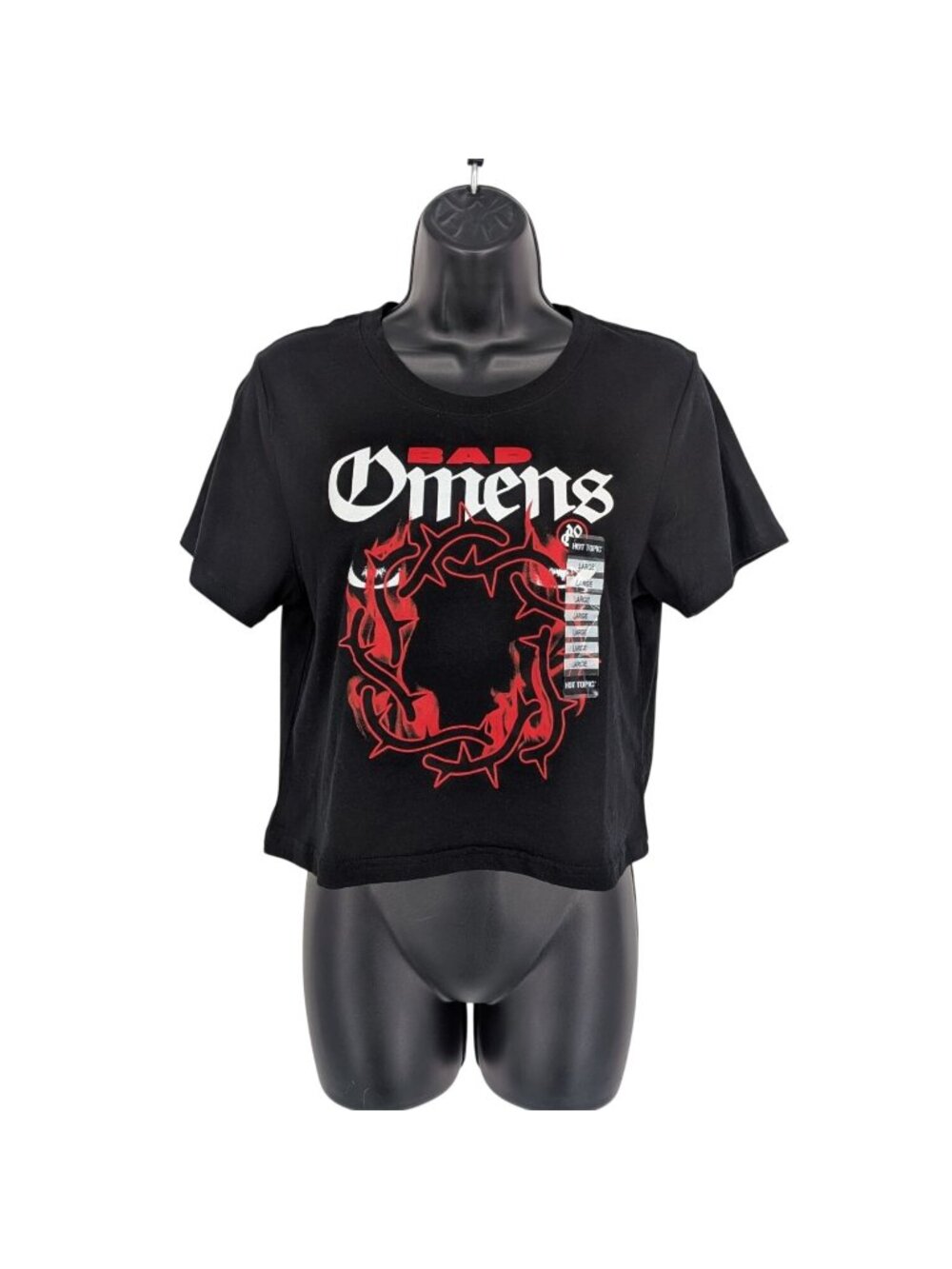 Hot Topic Bad Omens Graphic Baby Tee Goth Alt Band Emo Streetwear Grunge Large